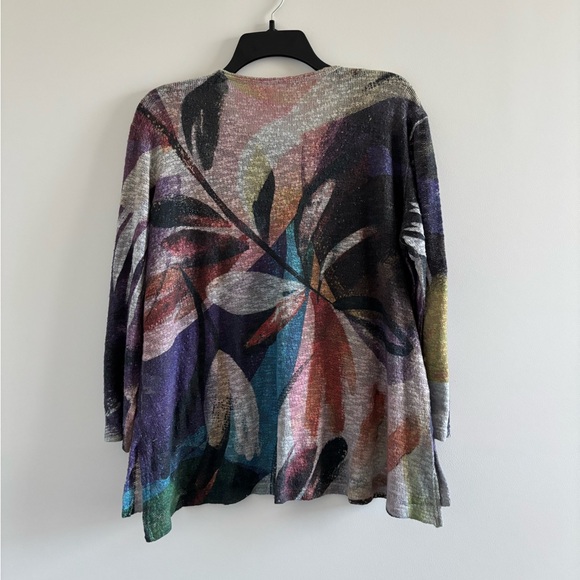 Jess & Jane Wind Ballad Sweater Knit Floral Colorful Women M 90s Grunge Boho USA - Picture 2 of 11